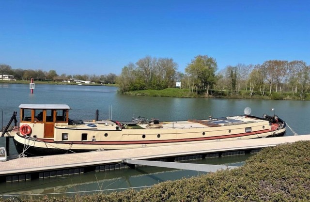 Barge in Saintes-Maries-de-la-Mer on the Petit Rhône