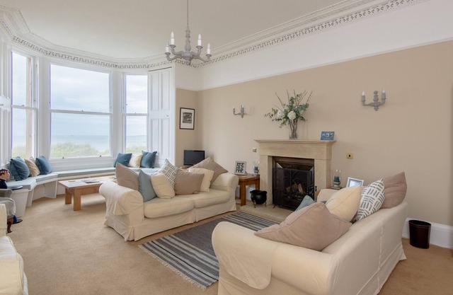 Bay House is located meters from North Berwick’s main beach, in the bustling seaside town.