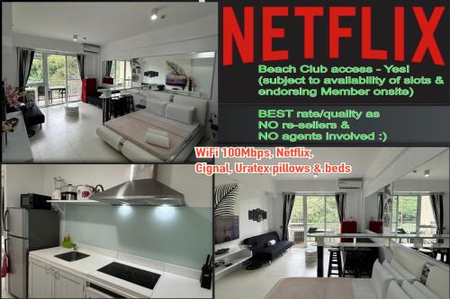 Beach condos at Pico de Loro Cove - Wi-Fi & Netflix, 42-50'TVs with Cignal cable, Uratex beds & pillows, equipped kitchen, balcony, parking - guest registration fee is not included