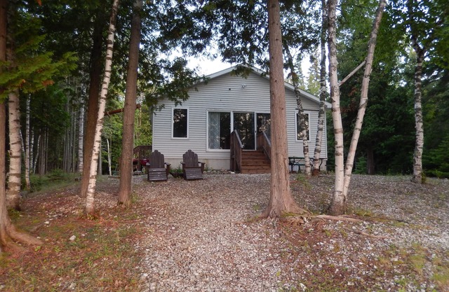 Casa frente a la playa en el lago Huron en Estrecho de Mackinac