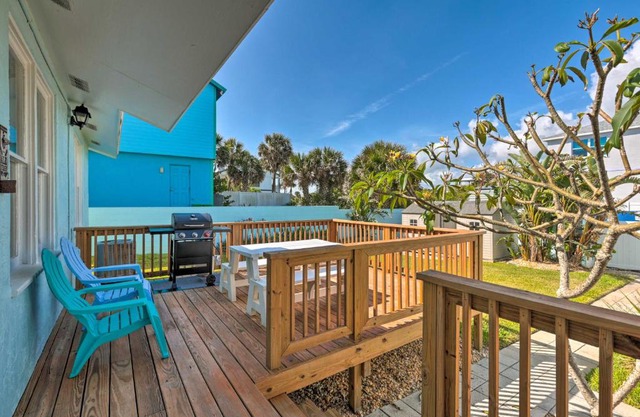 Beachfront Home Deck with Grill and Ocean Views!