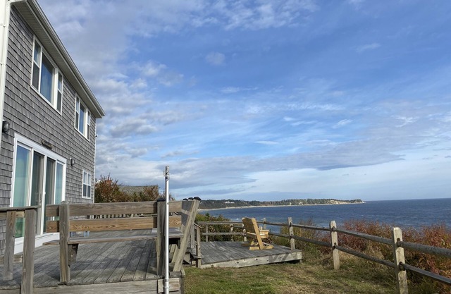 Beachfront Home On Cape Cod Bay with Wraparound Deck