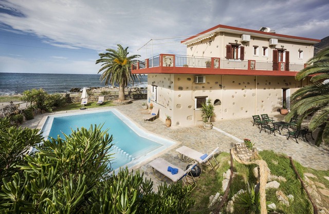 Playa frente a la playa en Creta - Pericles Beach Villa-Family Friednly-piscina privada