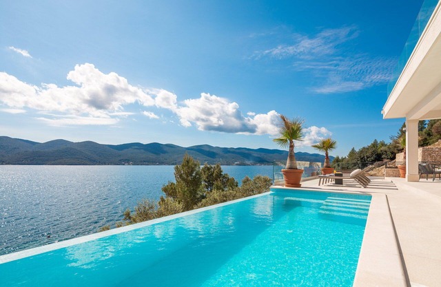 Beachfront Villa Maris with Pool