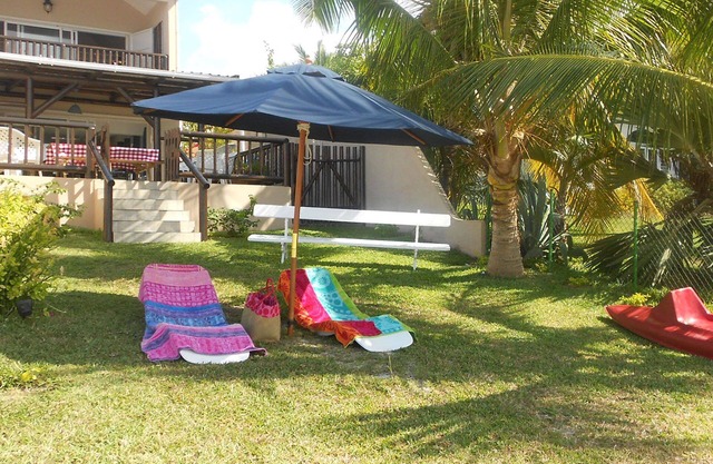Villa pies en el agua en el noreste de Mauricio