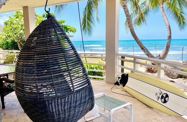 Beachfront villa. Tropical retreat.
