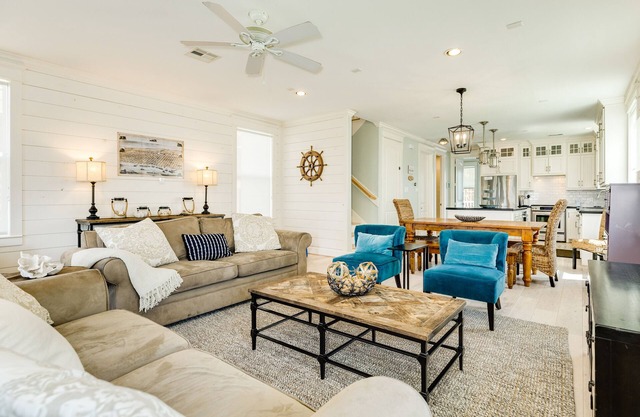 Beachside Village Home w/ 4 Covered Decks, Loft, Gulf Views, Equipped Kitchen