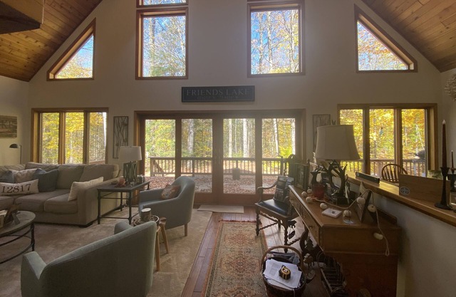 Beautiful A frame home on 20 Acres nestled in the ADK & 15 min to/from Gore Mtn