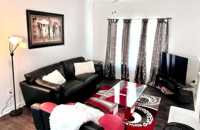 Beautiful apartment with fire place and parking bring your fur baby