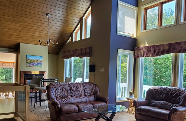 Beautiful chalet with amazing view, hot tub,hiking,ski,privacy