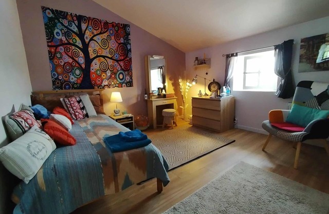 Beautiful guest room in an old farmhouse with character. Nature and countryside