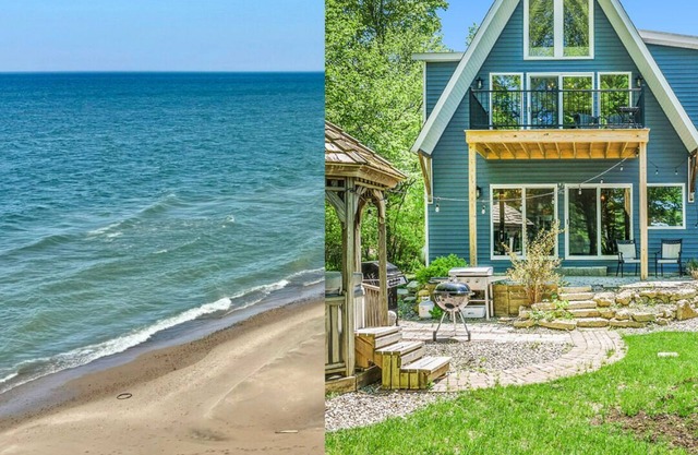 Beautiful Lake Michigan view + Private beach