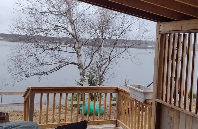 Beautiful location right on the river bank , steps down to the shore and fishing