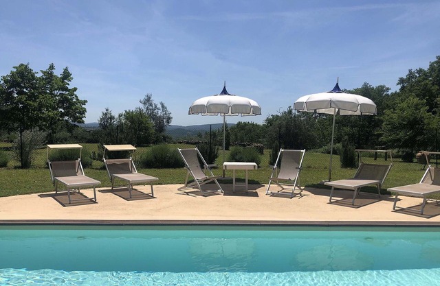 Casa de vacaciones privada con piscina privada, A/C, WIFI, TV, terraza, vista panorámica