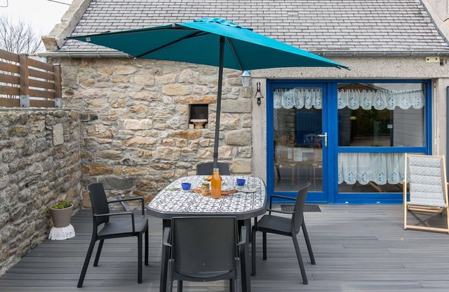 Preciosa casa de vacaciones privada para 2 personas con TV, terraza y aparcamiento