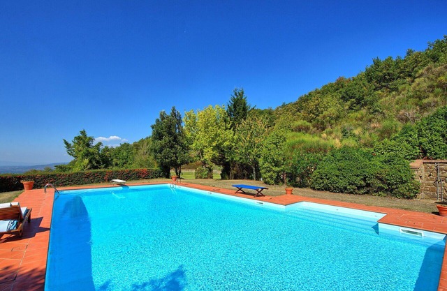 Casa de vacaciones privada con A/C, WIFI, piscina privada, TV, vista panorámica, cerca de Arezzo