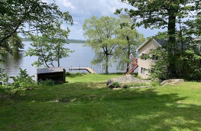 Beautiful sunsets at waterfront cottage on Snow Pond in the Belgrade Lakes.