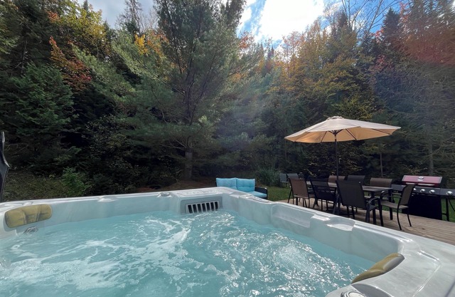 Beautiful view, hot tub, park, hiking , biking, privacy, pet friendly