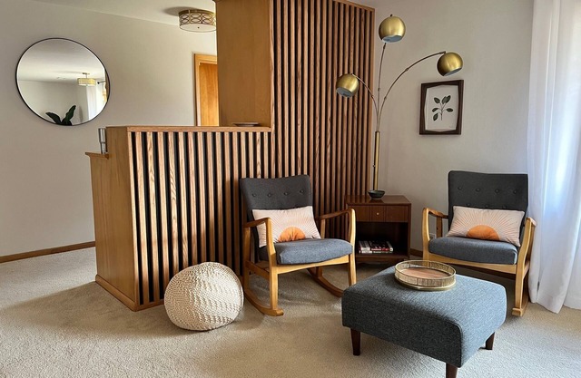 Beautifully styled, Mid Century Modern, family friendly Lake Mills House!