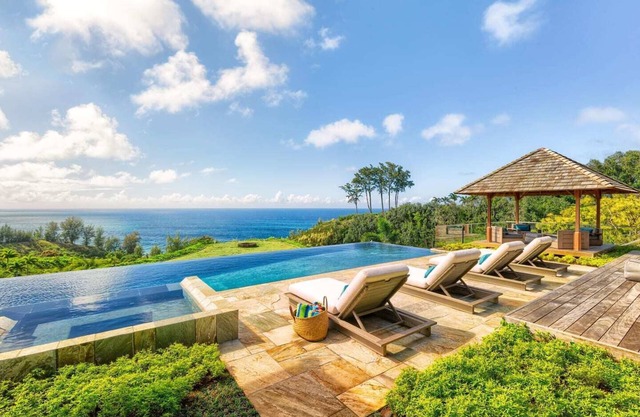 Beauty and modernity meet in this standout oceanfront home perched above Secret Beach.