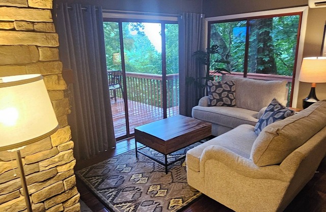 Mtn View, Forest, Parejas BUNGALOW, jacuzzi, view, WiFi, cerca de Biltmore y dwntwn