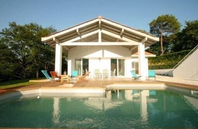 país vasco biarritz-arcangues bord golf, villa de diseño, piscina jardín
