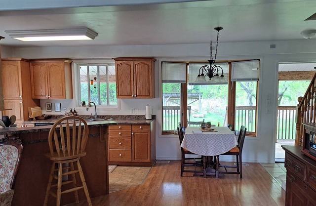 Big, rustic cottage with all the amenities. Pet Friendly! Jet tub! Fire Pit!