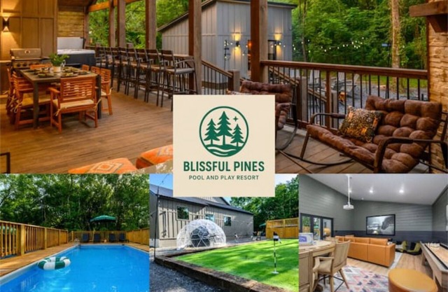 Blissful Pines Pool & Play Resort -Sleeps 22