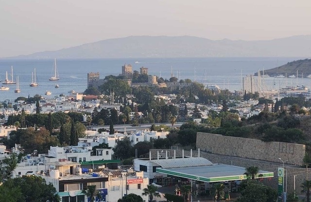 Bodrum Castle-Kos Island panaromic view and Unic Design Brutalist-Minimalist