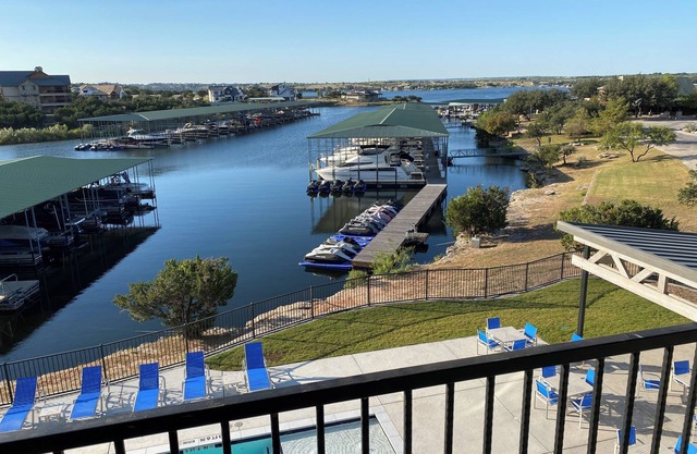 Breathtaking top floor 2BR 2BA condo overlooking Possum Kingdom Lake & marina