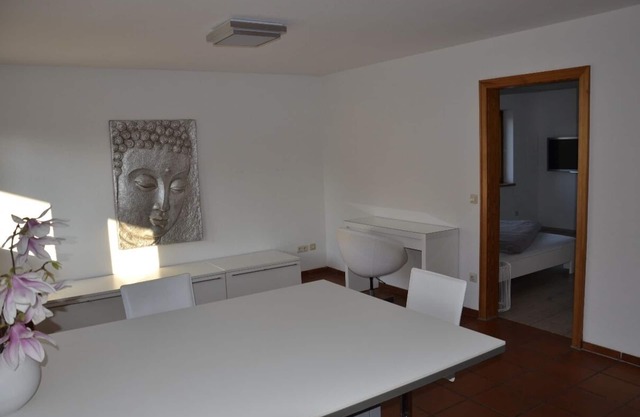 Luminoso apartamento de 1 habitación con acceso al jardín.