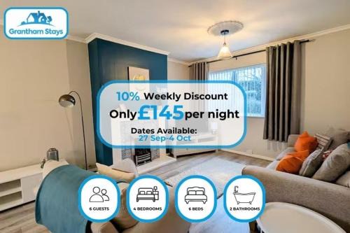 Bright & Spacious Home, 4 Bedrooms & Garden