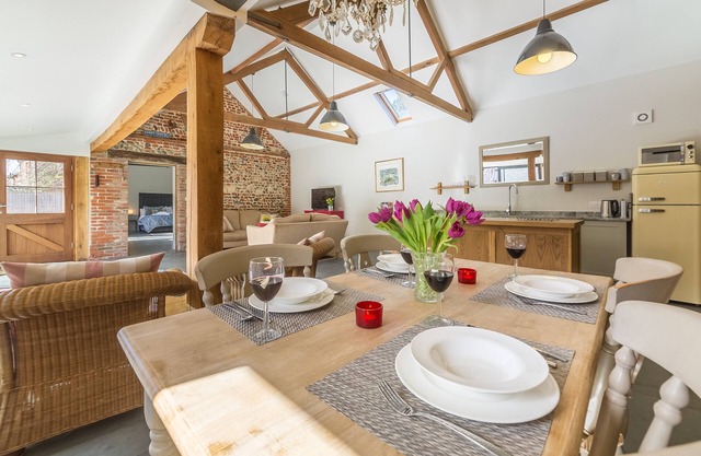 Bromholm Barn is set within a rural location, surrounding by beautiful open countryside