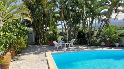 Bungalow charmant à Capesterre-Belle-Eau, 35 m², piscine