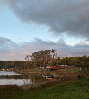 Cabaña con vista al lago