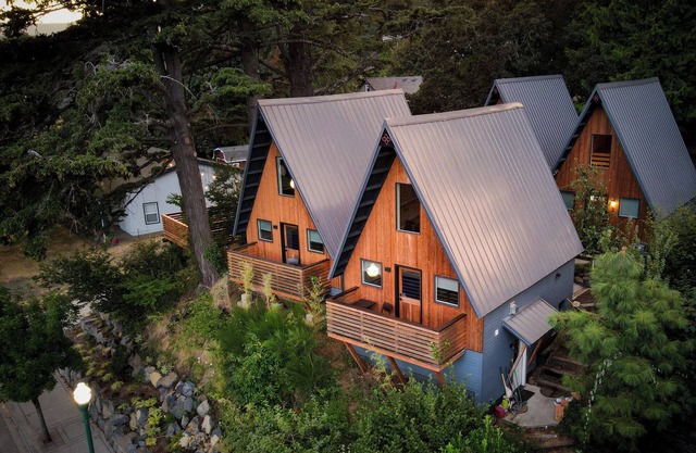 Cottage 2 is newly built A-Frame that sleeps 4.