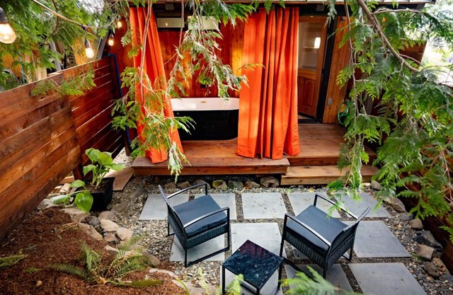 Cottage 3 is a newly built A-frame that sleeps 4.