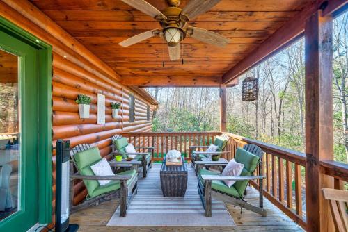 Cabin in Blue Ridge Hot Tub Games & Creek