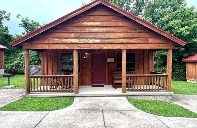 Cabin in town, walking distance to courthouse square.