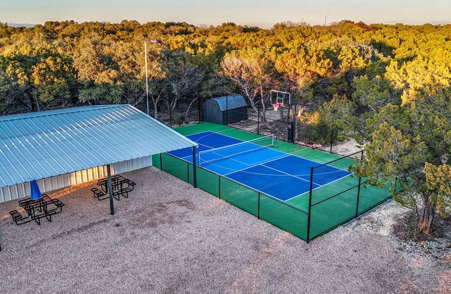 Cabin with Views, Hot Tub, Pickleball, & Game Building on 16 Acres!