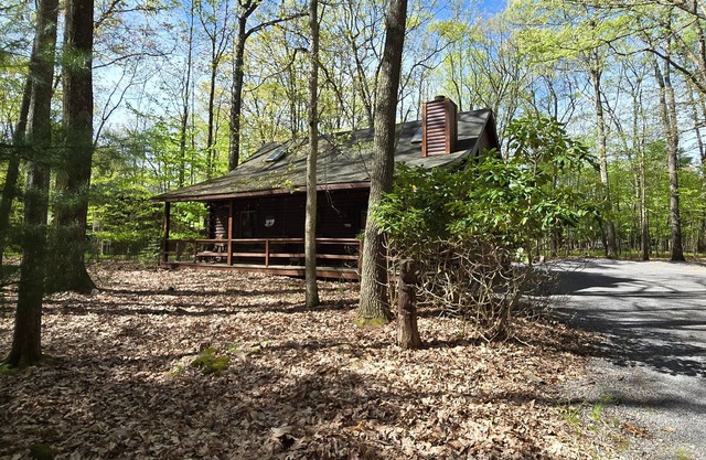 Camp Valentine- charming 3 bedroom cabin with hot tub and fireplace in private setting