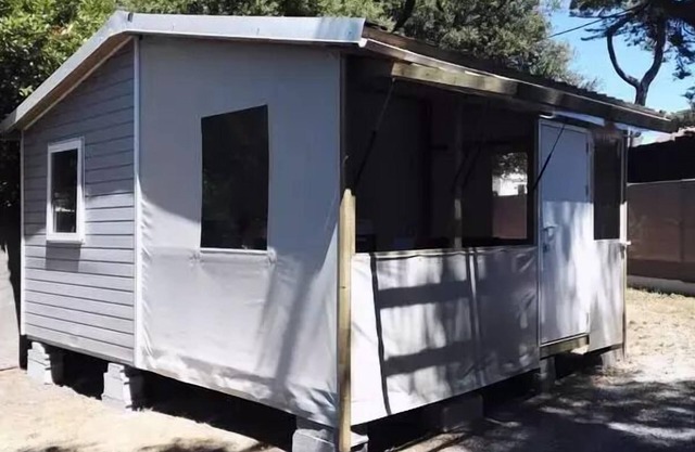 Camping du Bord de Mer *** - Tithome Semi-canvass Eco bungalow 2 bedrooms 5 people