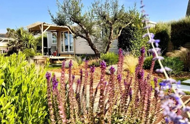 Camping La Côte des Légendes *** - Aromatic garden cottage - 3 bedrooms - 2 bathrooms 6 people