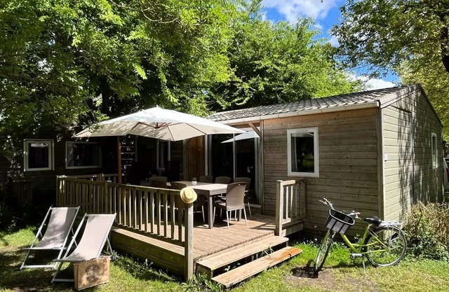 Camping La Venise Verte **** - PREMIUM chalet 50m² (3 bedrooms) + terrace + TV + LV + Plancha + Air conditioning 7 people