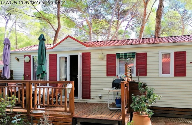 Residencial Camping La Pinède **** - Casa móvil Maldivas Vacaciones 3 Habitaciones 4 Personas