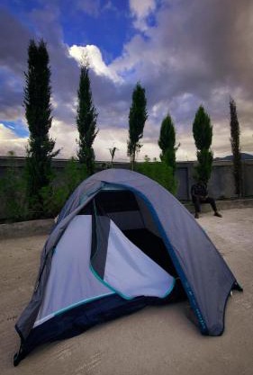 Campsite for Ziro Music Festival with Pigey Poro