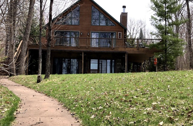 Captivating Views of Lake Chippewa from Three Level Chalet Cabin & Lake Home