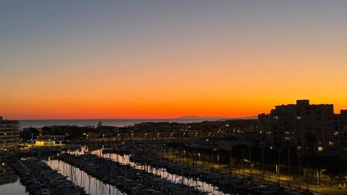 Carnon Plage, panorama Unique sur la Mer et le Port depuis la Terrasse