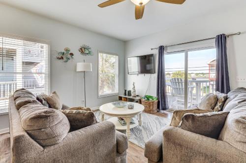 Carolina Beach Condo with Deck Steps to Shore!