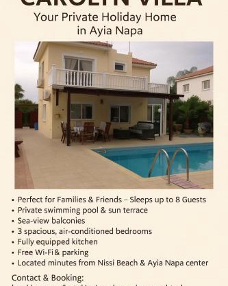 Carolyn Villa is a Luxury 4-Bedroom Villa with Private Pool in Ayia Napa